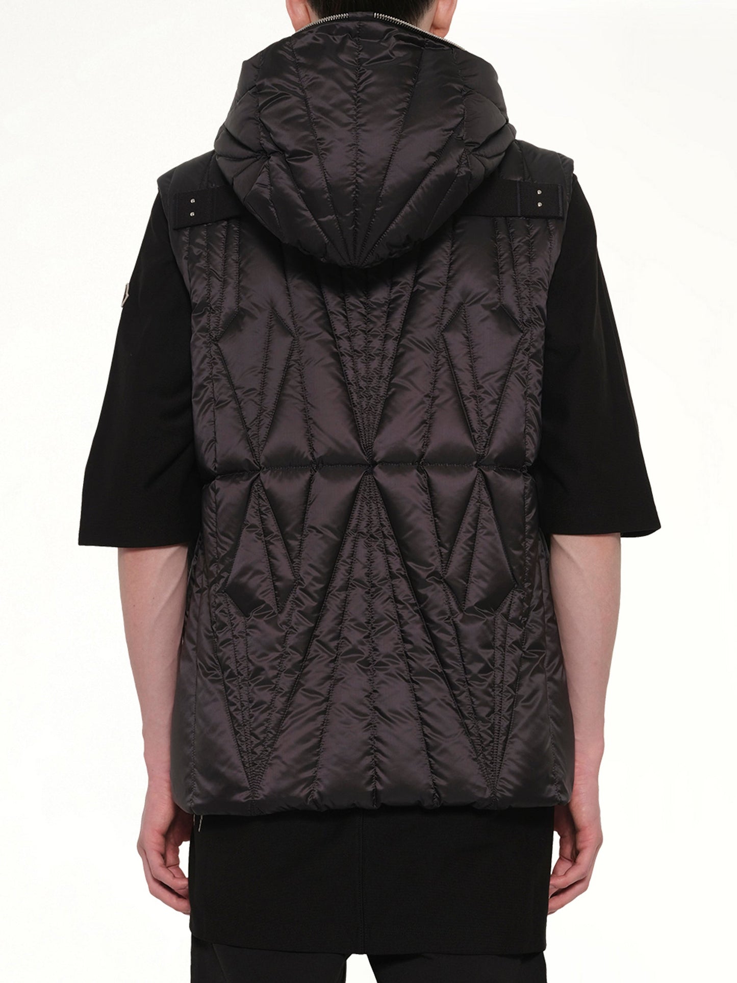 Rick Owens x Moncler Geocamo Ziplock Vest (Black)