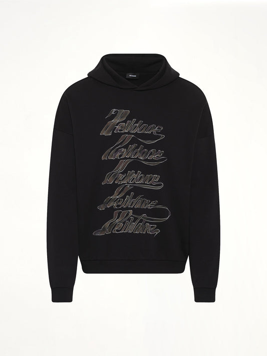 WE11DONE Ribbon Multi-Logo Hoodie (Black)