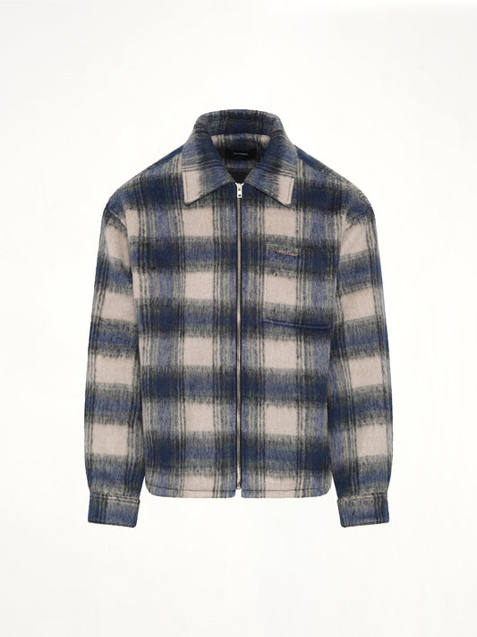 WE11DONE Fleece Lined Check Shirts (Blue)