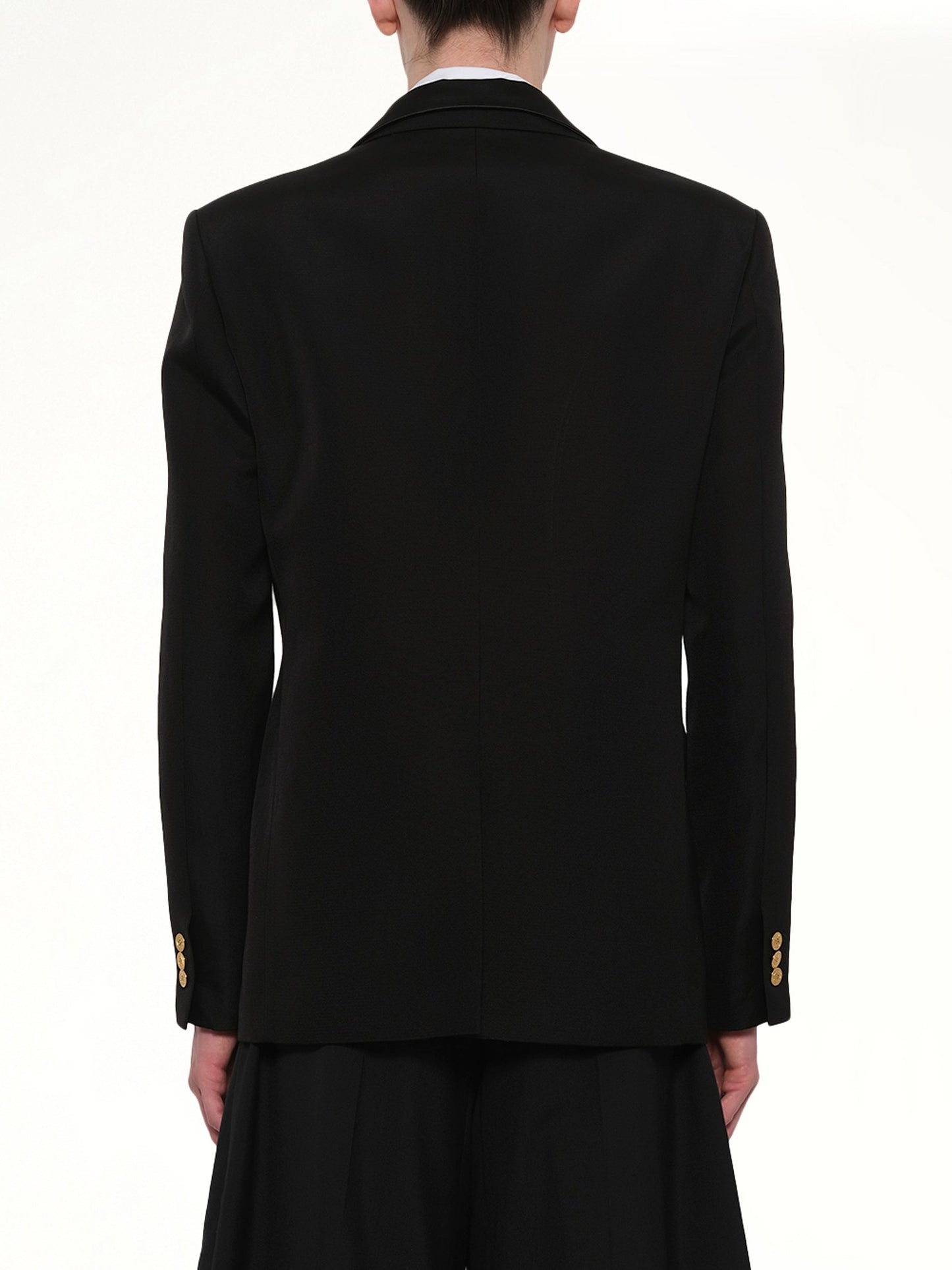 SACAI Double-Faced Silk Cotton Jacket (Black)