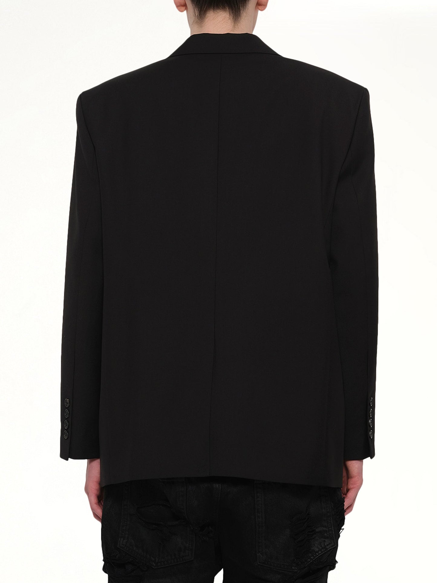 WE11DONE Oversized Suit Logo Blazer (Black)