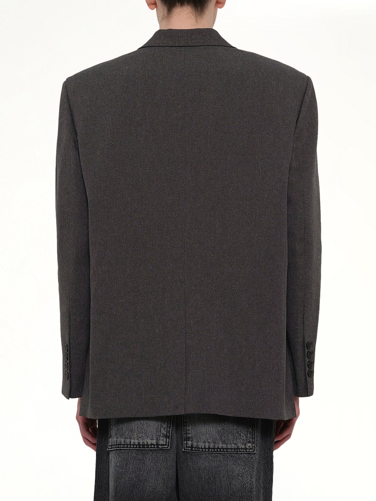 WE11DONE Oversized Suit Logo Blazer (Grey)