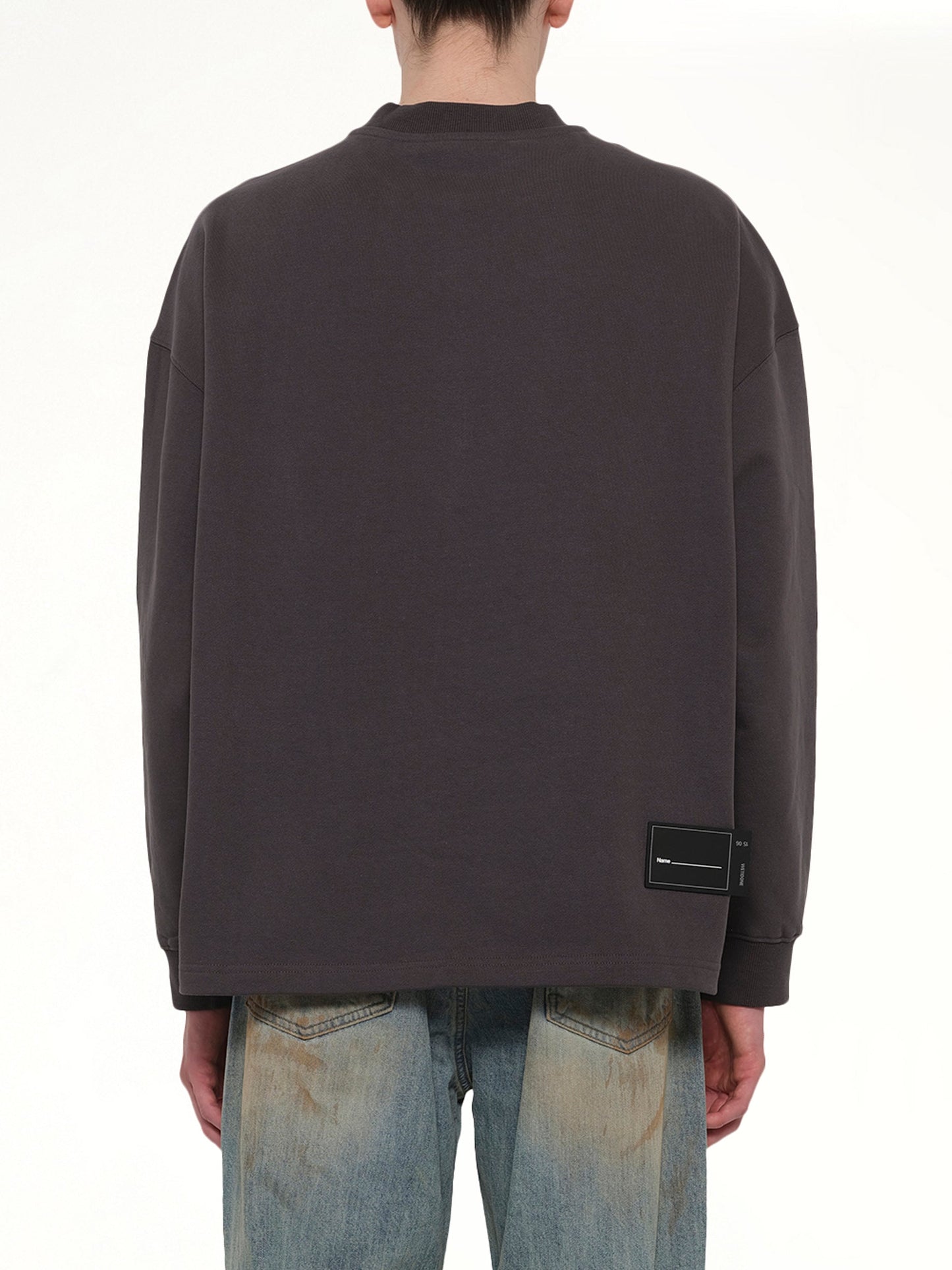 WE11DONE Front Logo Sweatshirt (Grey)