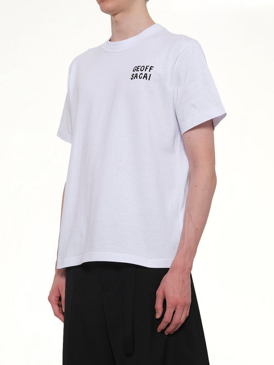 Geoff Sacai Embroidery T-Shirt (White)