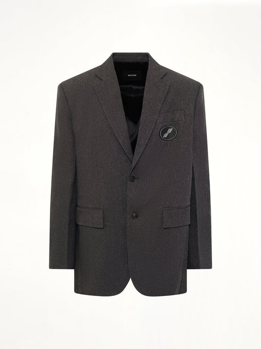 WE11DONE Oversized Suit Logo Blazer (Grey)