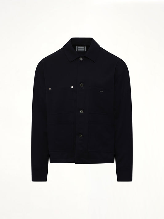 WOOYOUNGMI Wool Button Shirt (Navy)