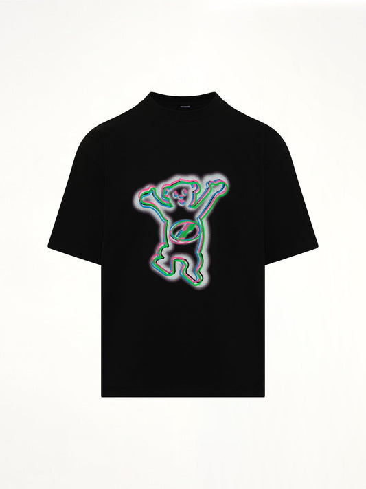 WE11DONE Colourful Teddy Print T-Shirt (Black)
