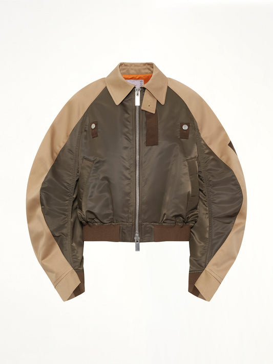 SACAI Cotton Chino x Nylon Twill Blouson (Khaki)