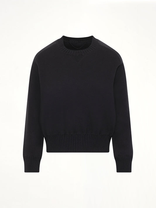 SACAI Cotton Cashmere Knit Pullover (Black)