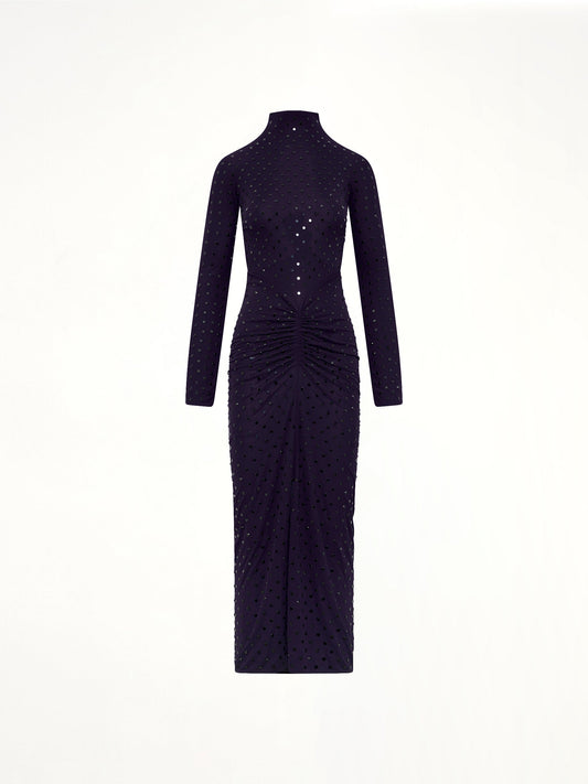 ALAIA Draped Dress LS (Purple)