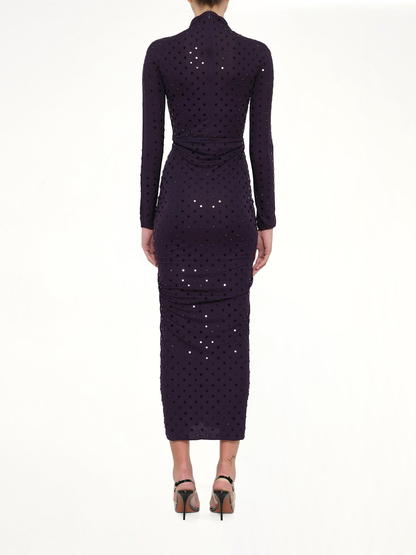 ALAIA Draped Dress LS (Purple)