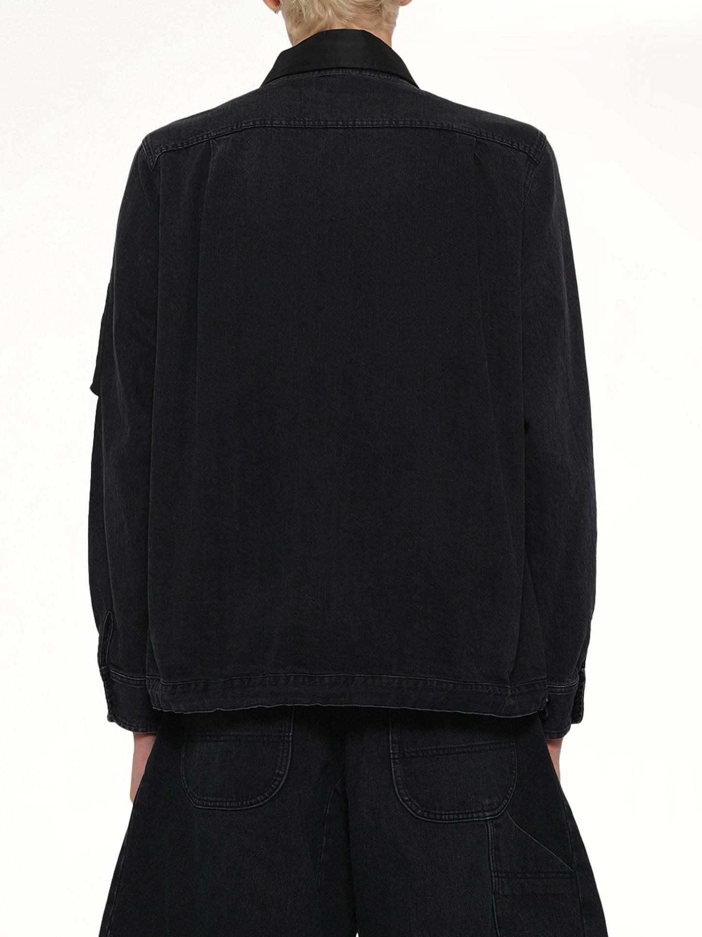 SACAI Denim x Nylon Twill Blouson (Black)
