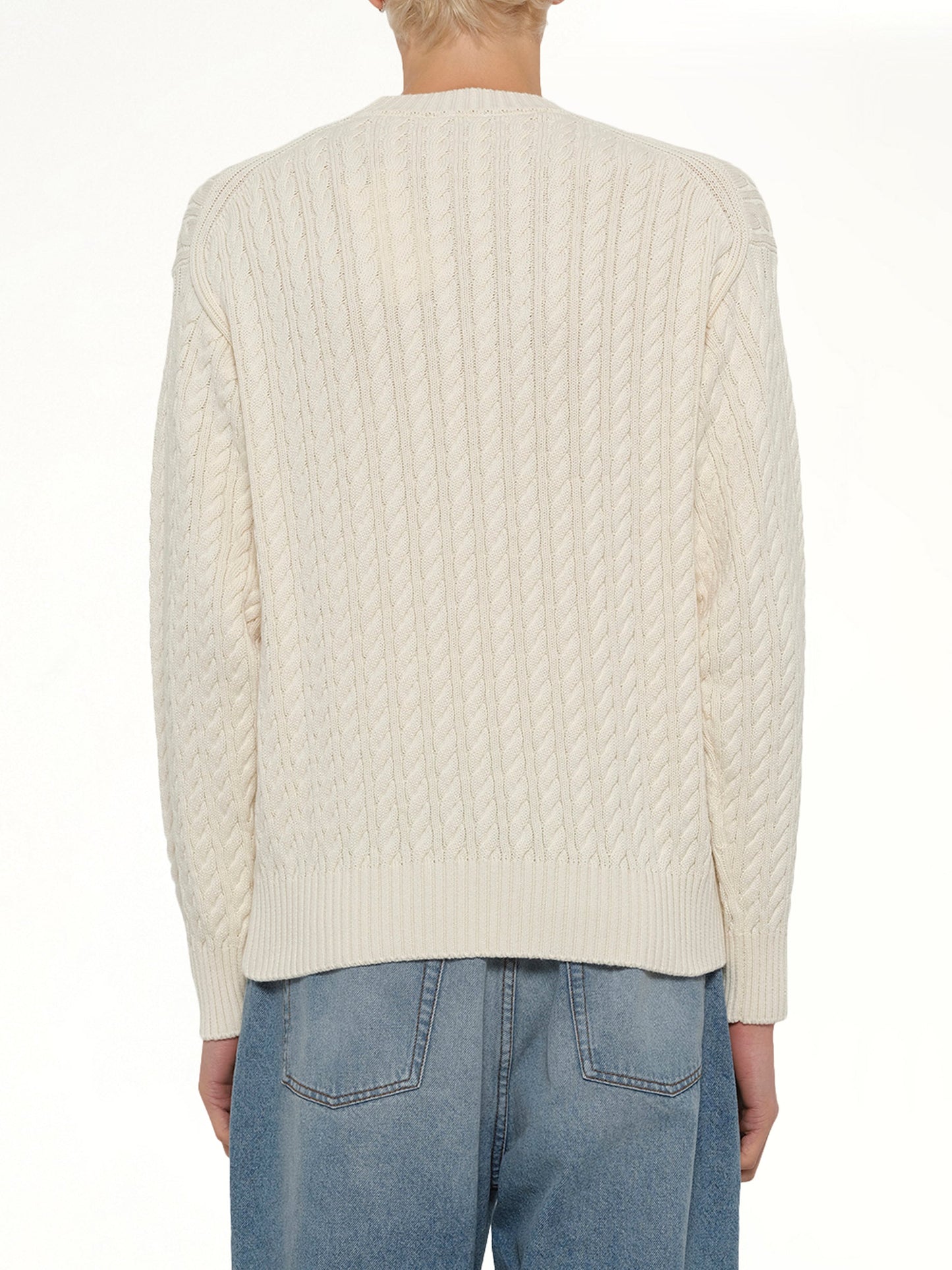 KENZO Boke Flower Cable Knit Jumper (Beige)
