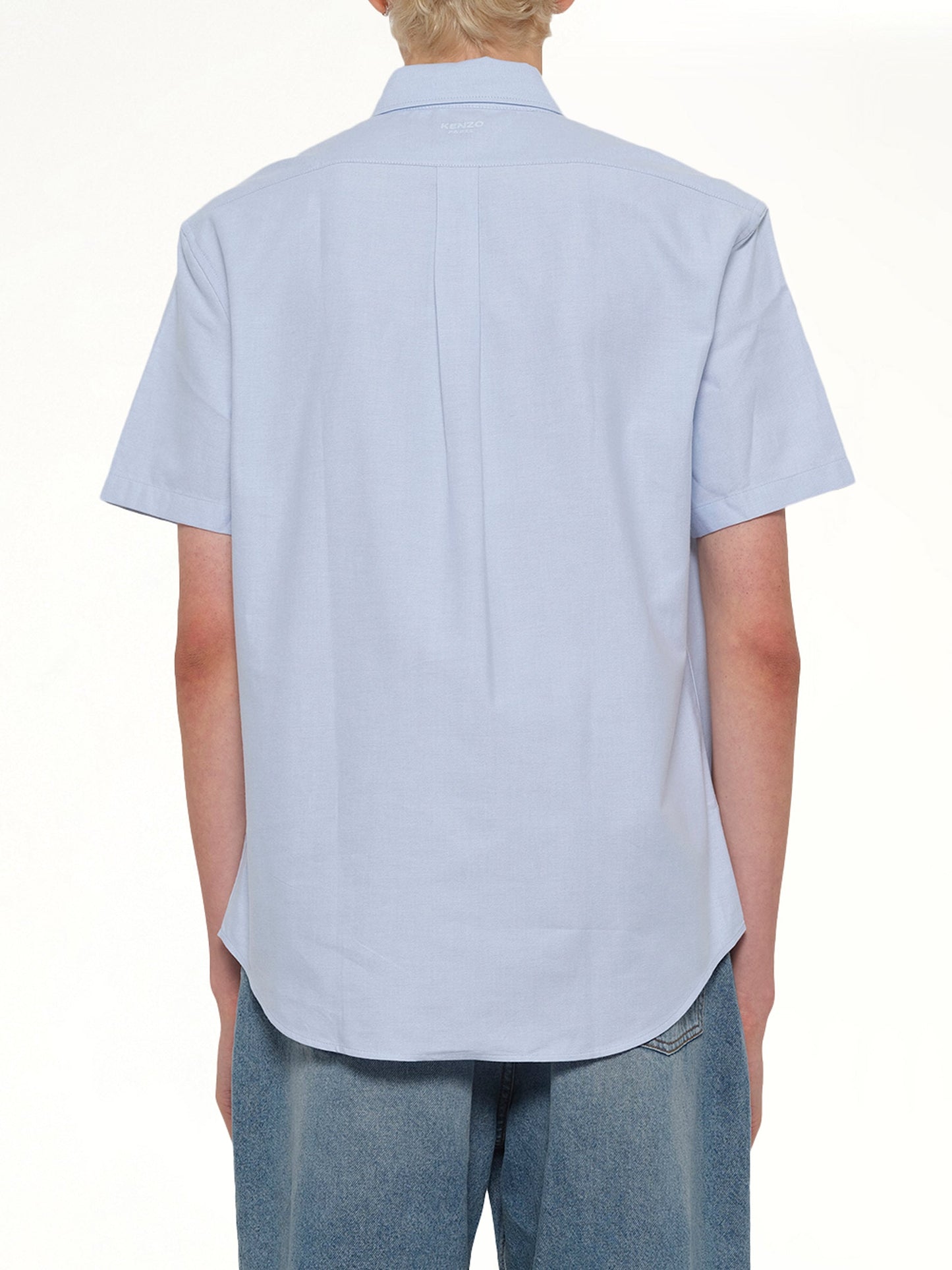 KENZO Boke Flower Crest Short Sleeve Shirt (Blue)