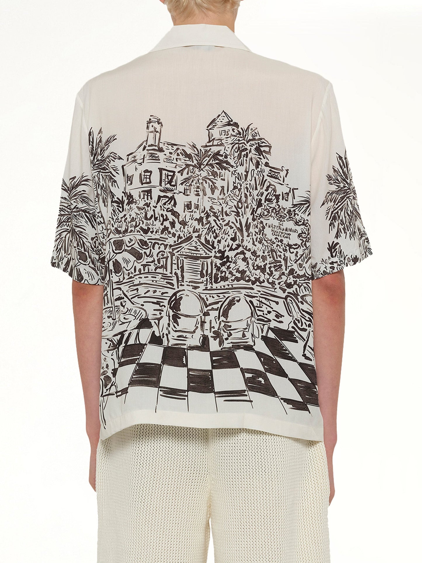 AMIRI Chateau Sketch Camp Shirt (Ivory)
