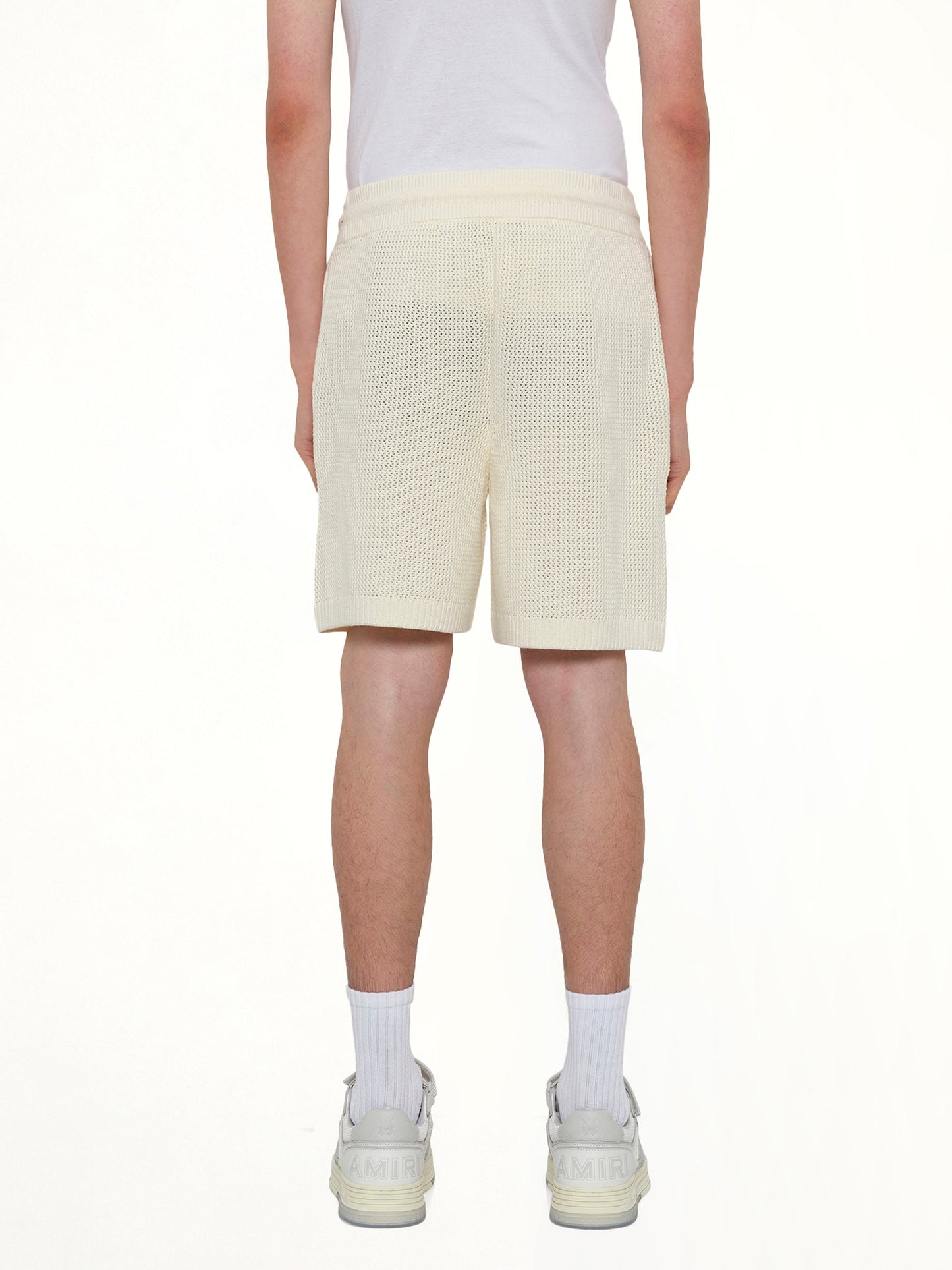 Amiri Crochet Mesh Short (Ivory)