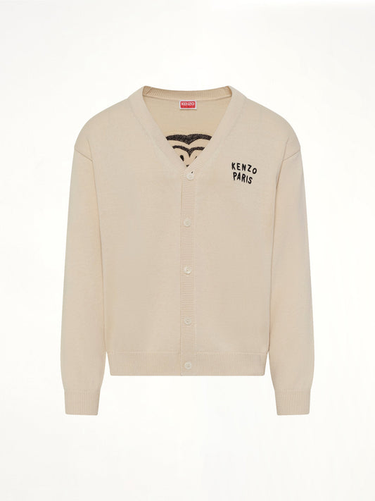 Kenzo Boke Heart Cardigan (Beige)
