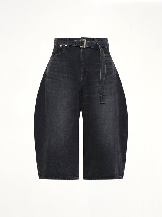 SACAI Denim Bermuda (Black)