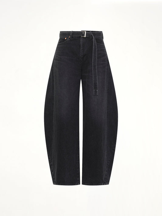 SACAI Barrel Denim Pants (Black)