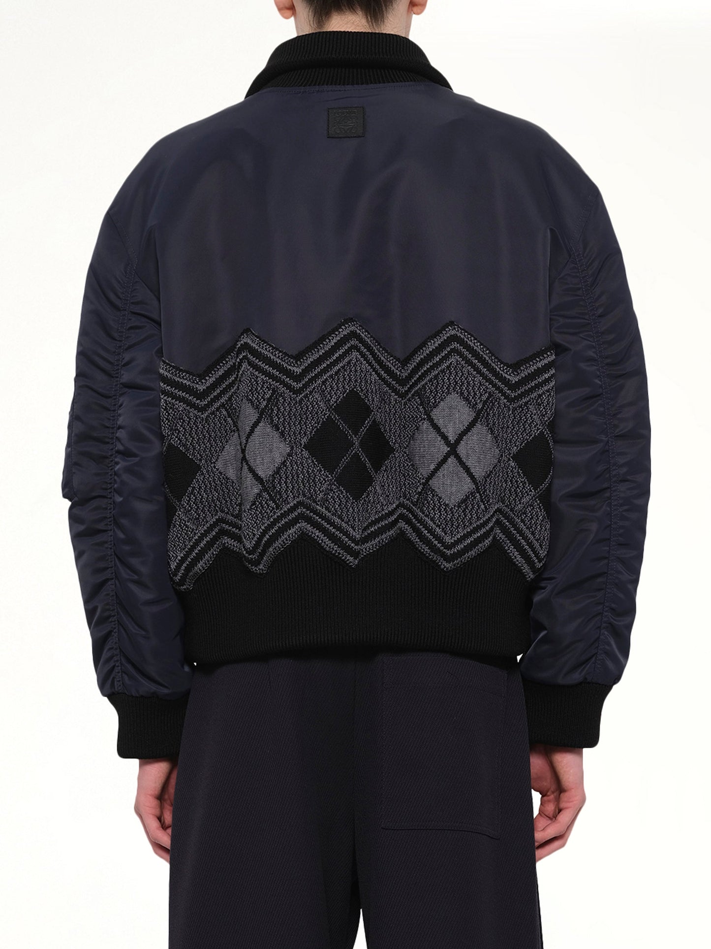 LOEWE Argyle Bomber Jacket (Navy)