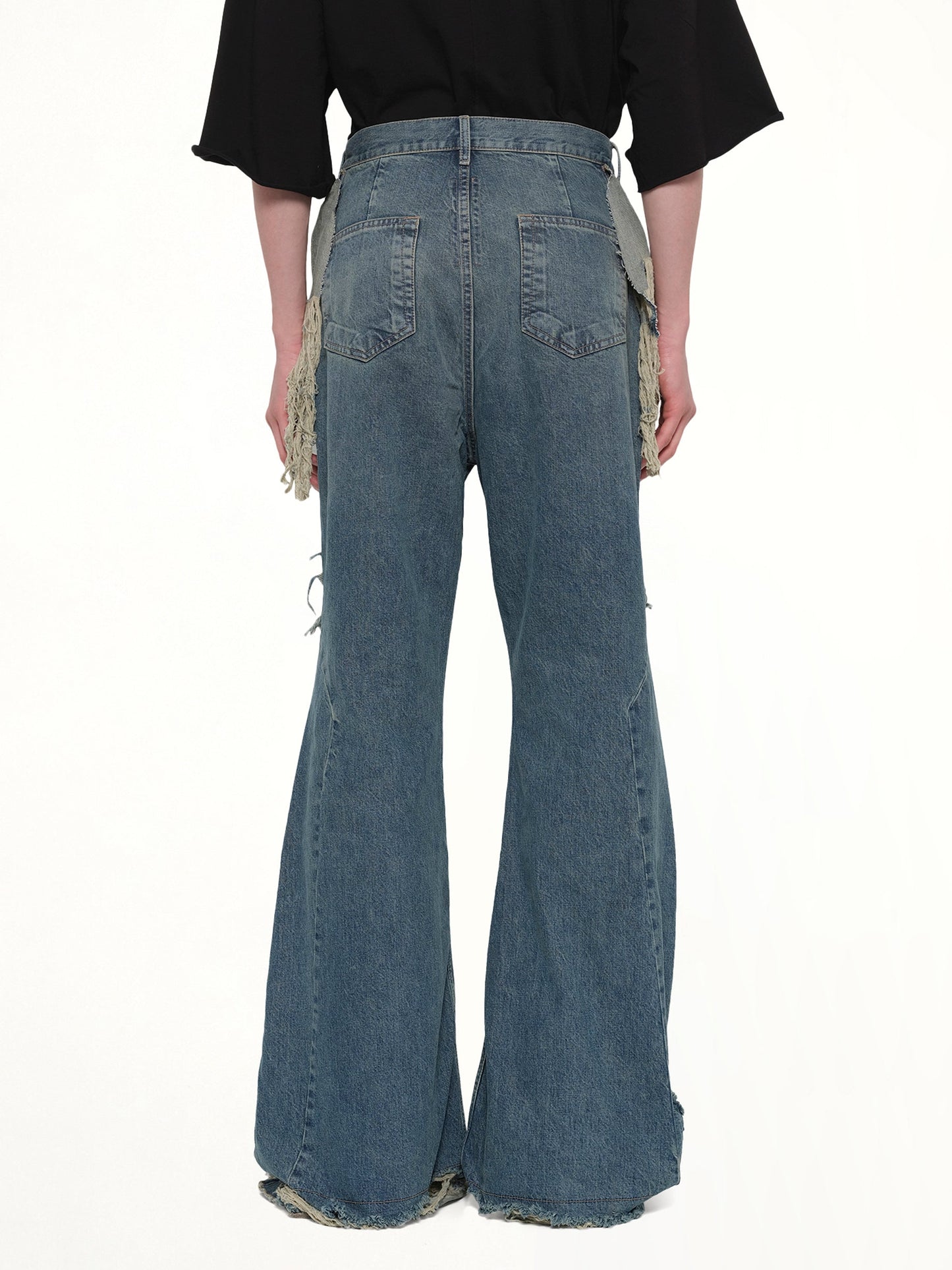 RICK OWENS DRKSHDW Slivered Bootcut (Blue)