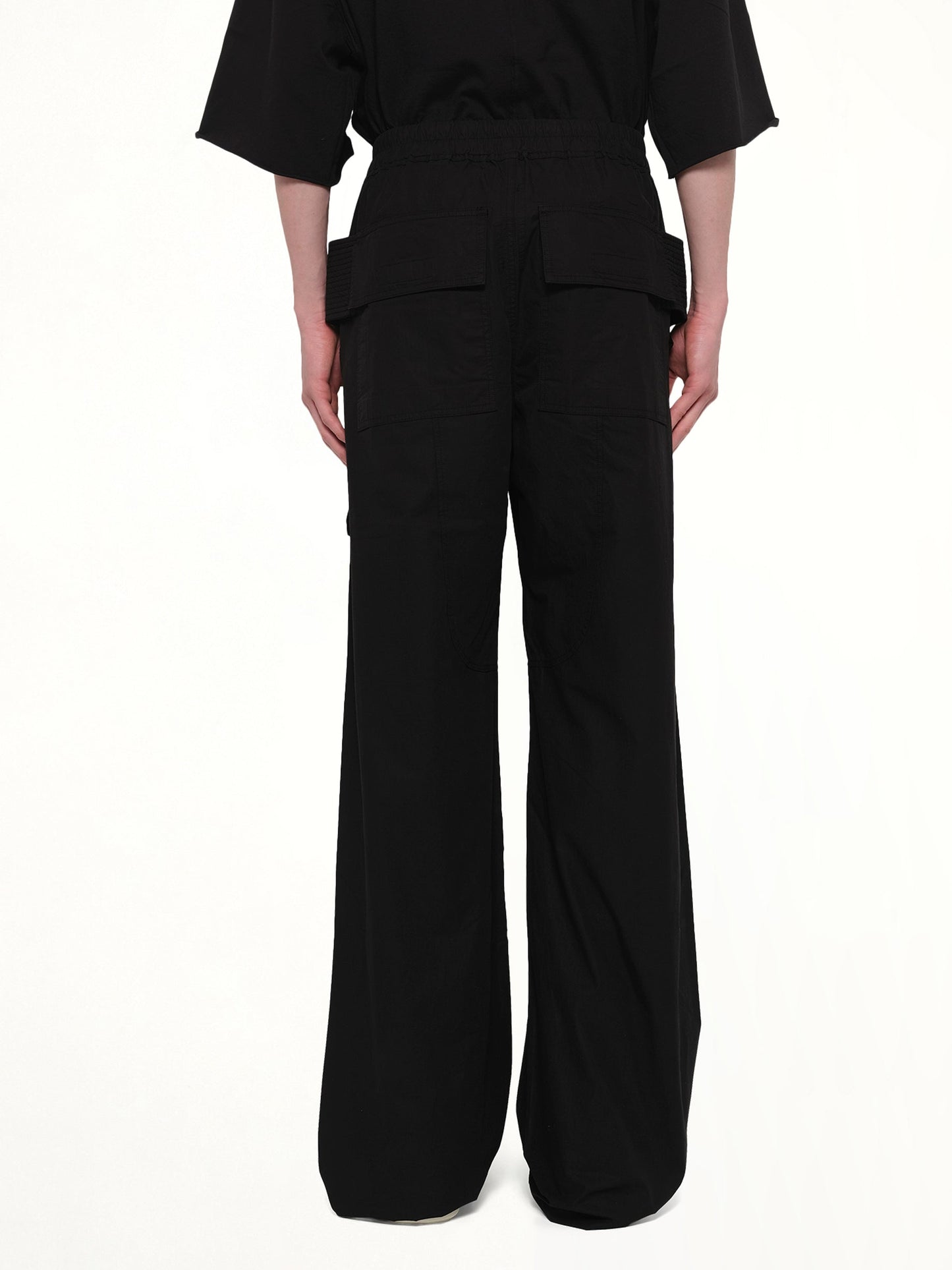 RICK OWENS DRKSHDW Creatch Wide Cargo Drawstring (Black)