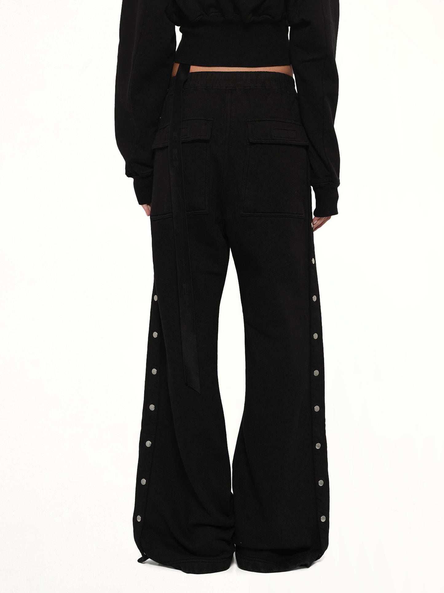 RICK OWENS DRKSHDW Wide Pusher Pants (Black)