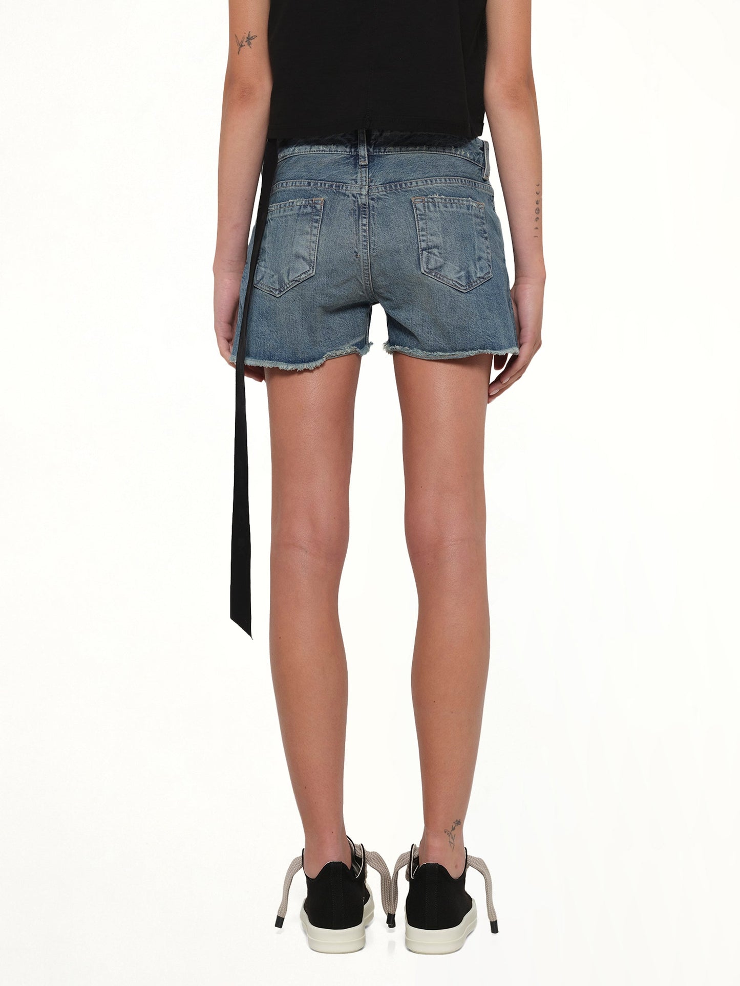 RICK OWENS DRKSHDW Lana Cut Offs (Blue)