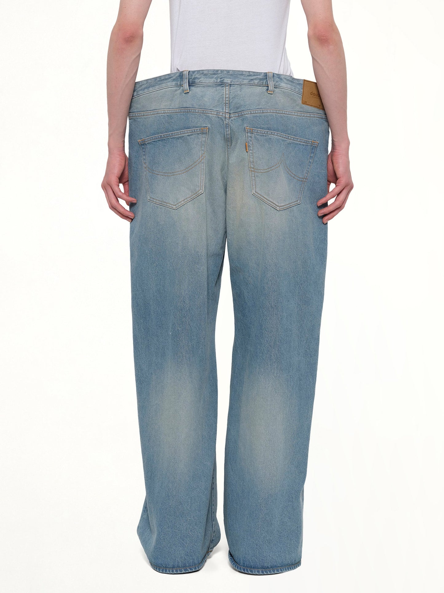 DOUBLET Floating Waist Denim Pants (Blue)