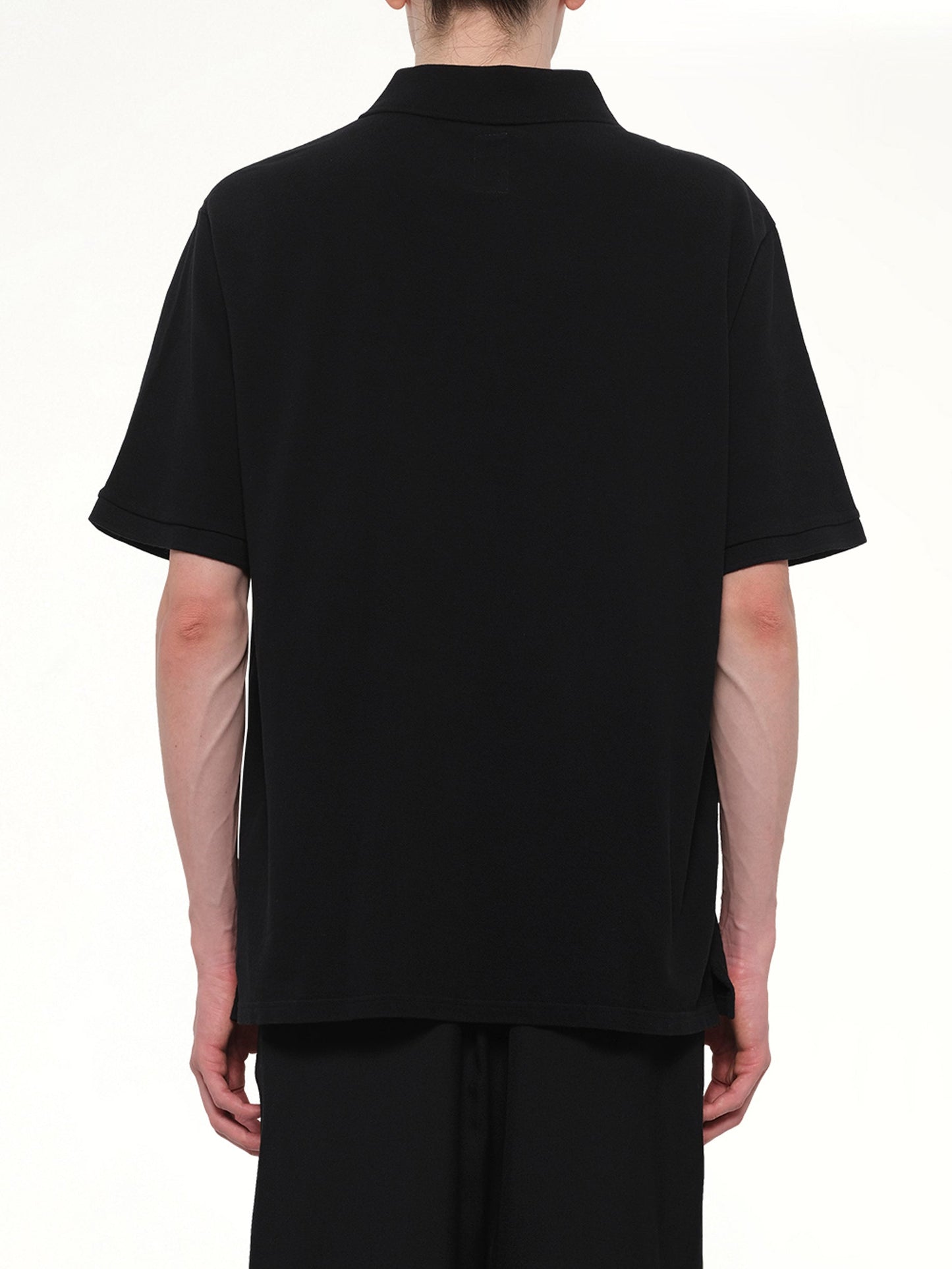 VOWELS S/S Pique Polo (Black)