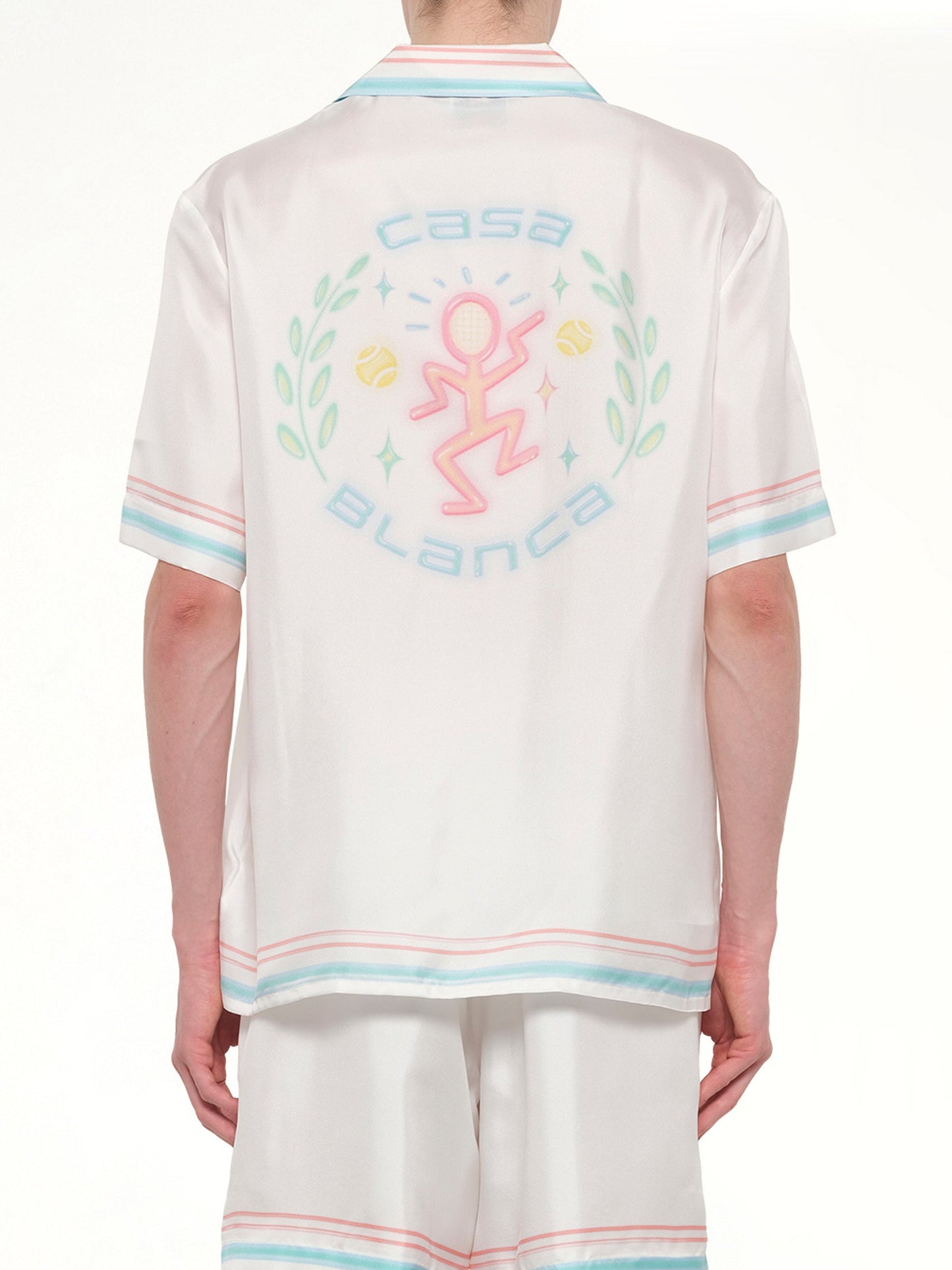 CASABLANCA Dance Joy Cuban Collar SS Shirt (White)
