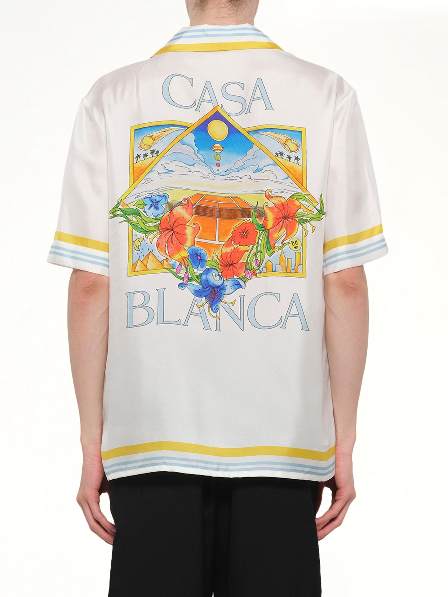 CASABLANCA Tennis Landscape SS Shirt (White)