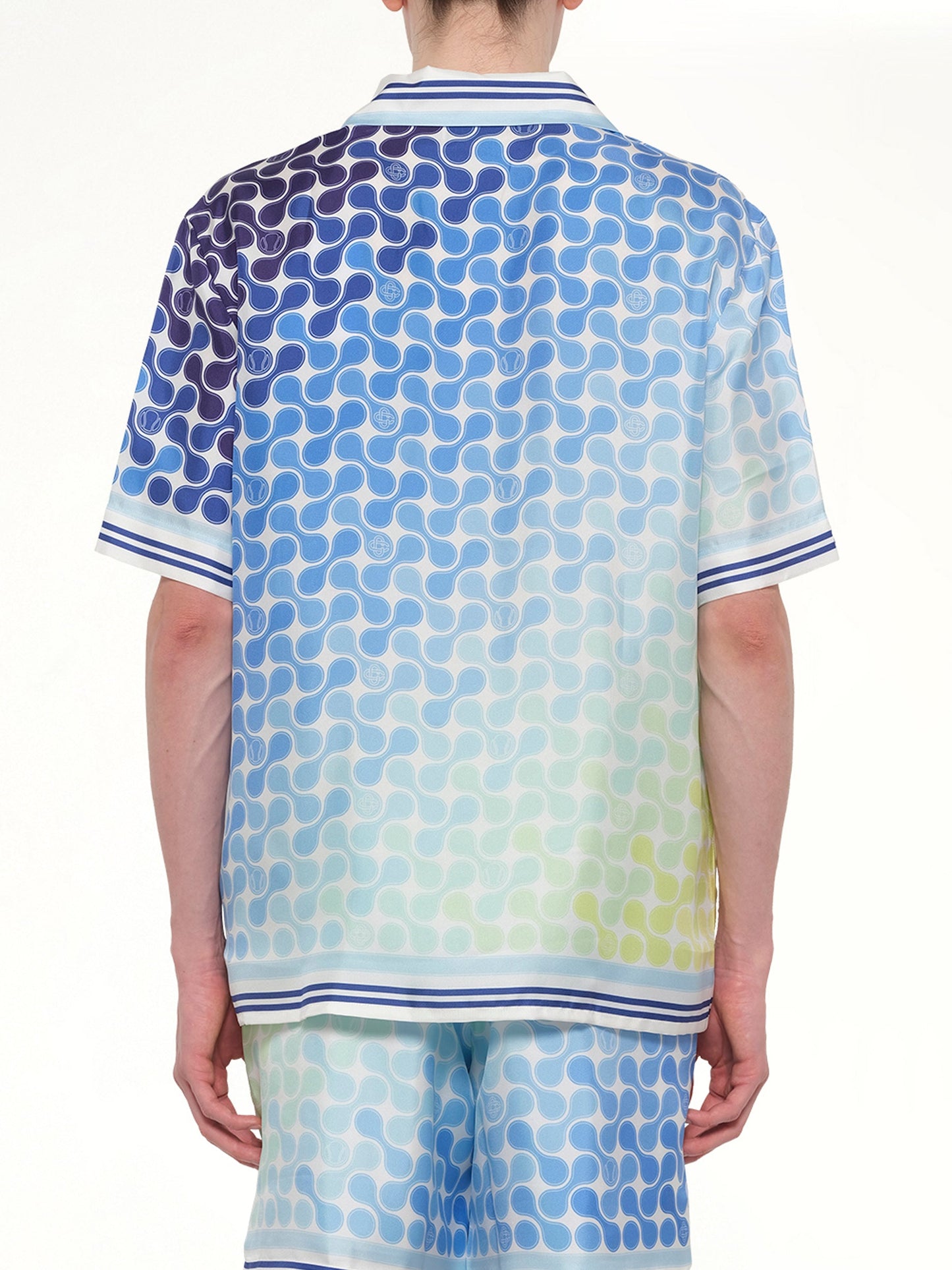 CASABLANCA Tennis Tile SS Shirt (Blue)
