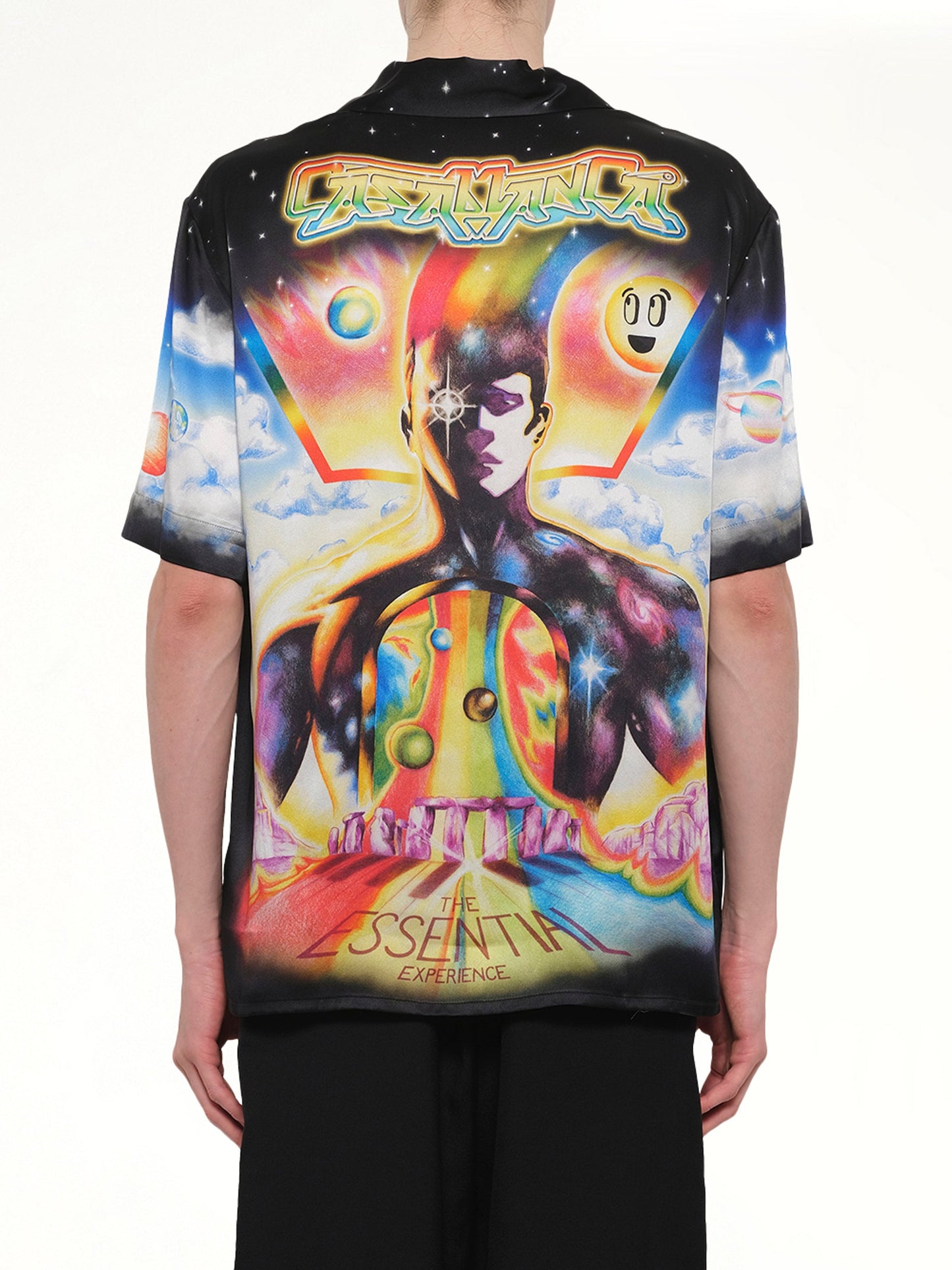 CASABLANCA The Essential Experience Cuban Collar SS Shirt (Black)