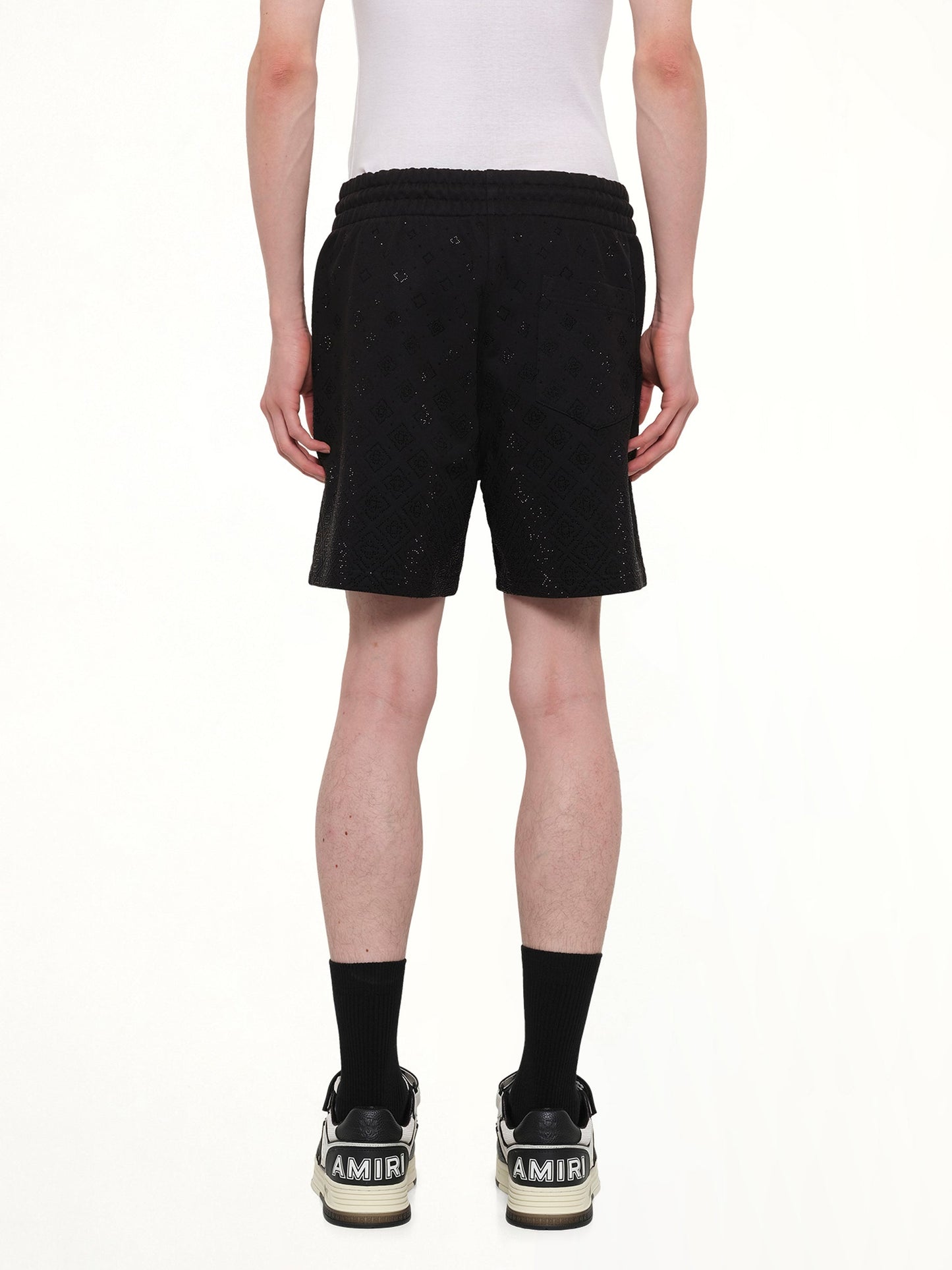 CASABLANCA Crystal Monogram Sweatshort (Black)