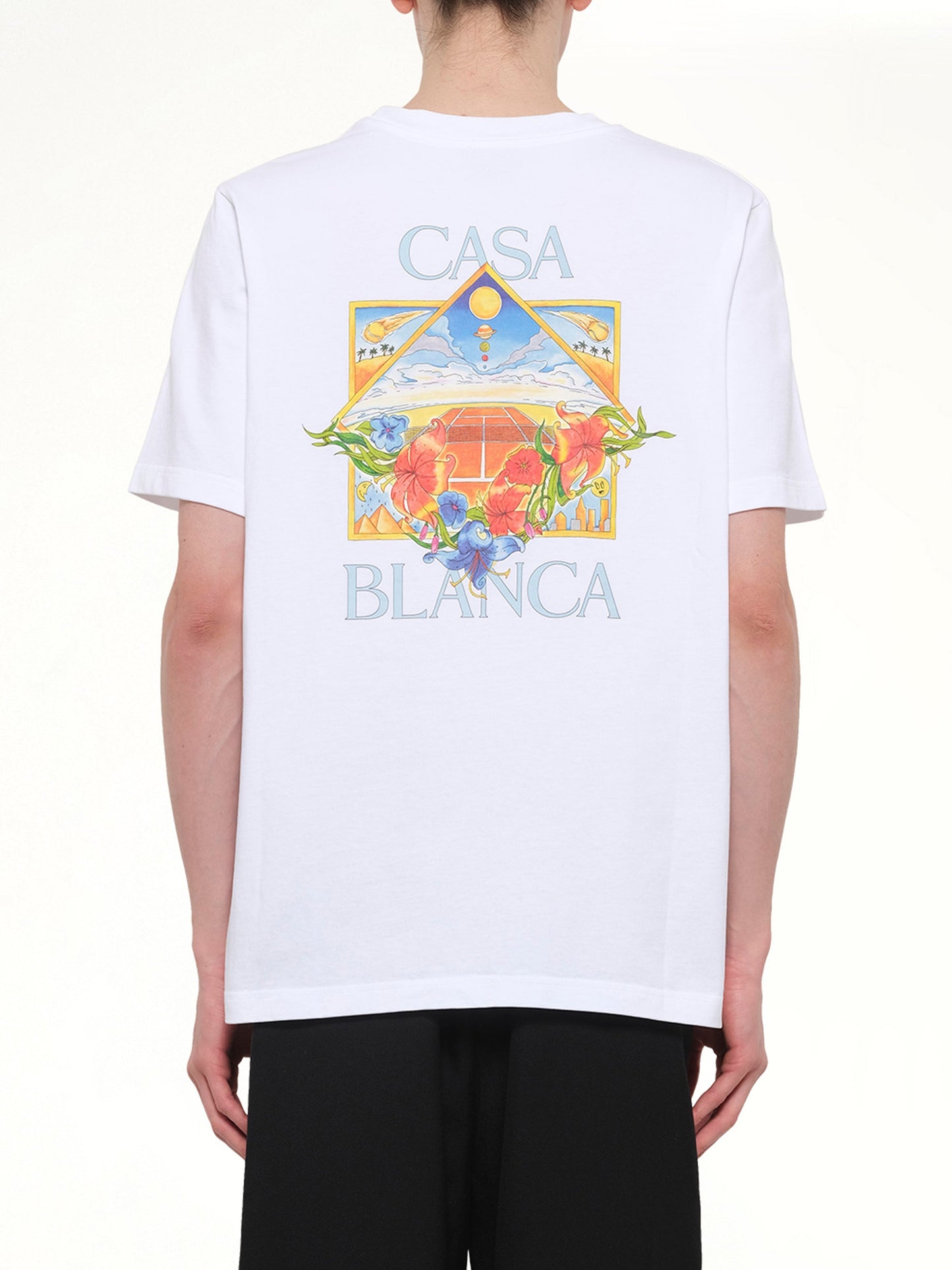 CASABLANCA Tennis Landscape 2 Classic T-Shirt (White)