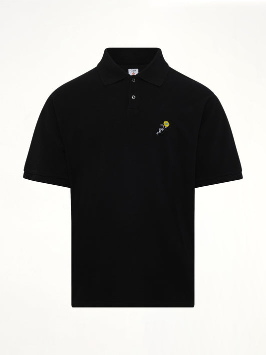 VOWELS S/S Pique Polo (Black)