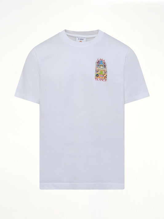 CASABLANCA Tennis Landscape Classic T-Shirt (White)
