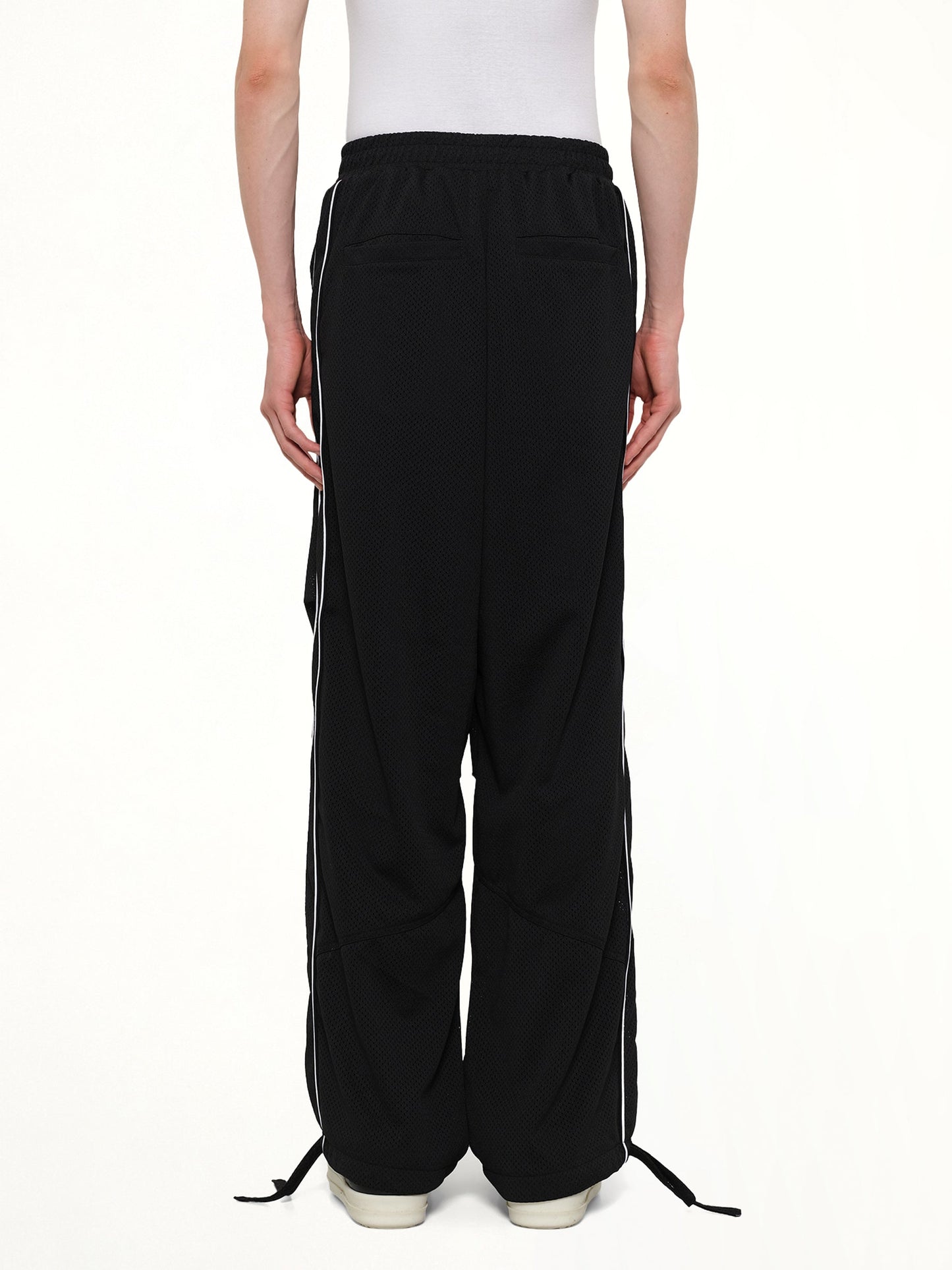Rhude Mesh Piping Parachute Track Pant (Black)