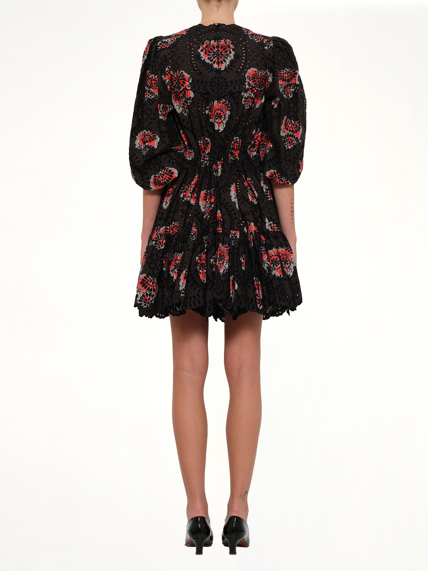 ALEXANDER MCQUEEN Poppy Print Abito Dress (Black)