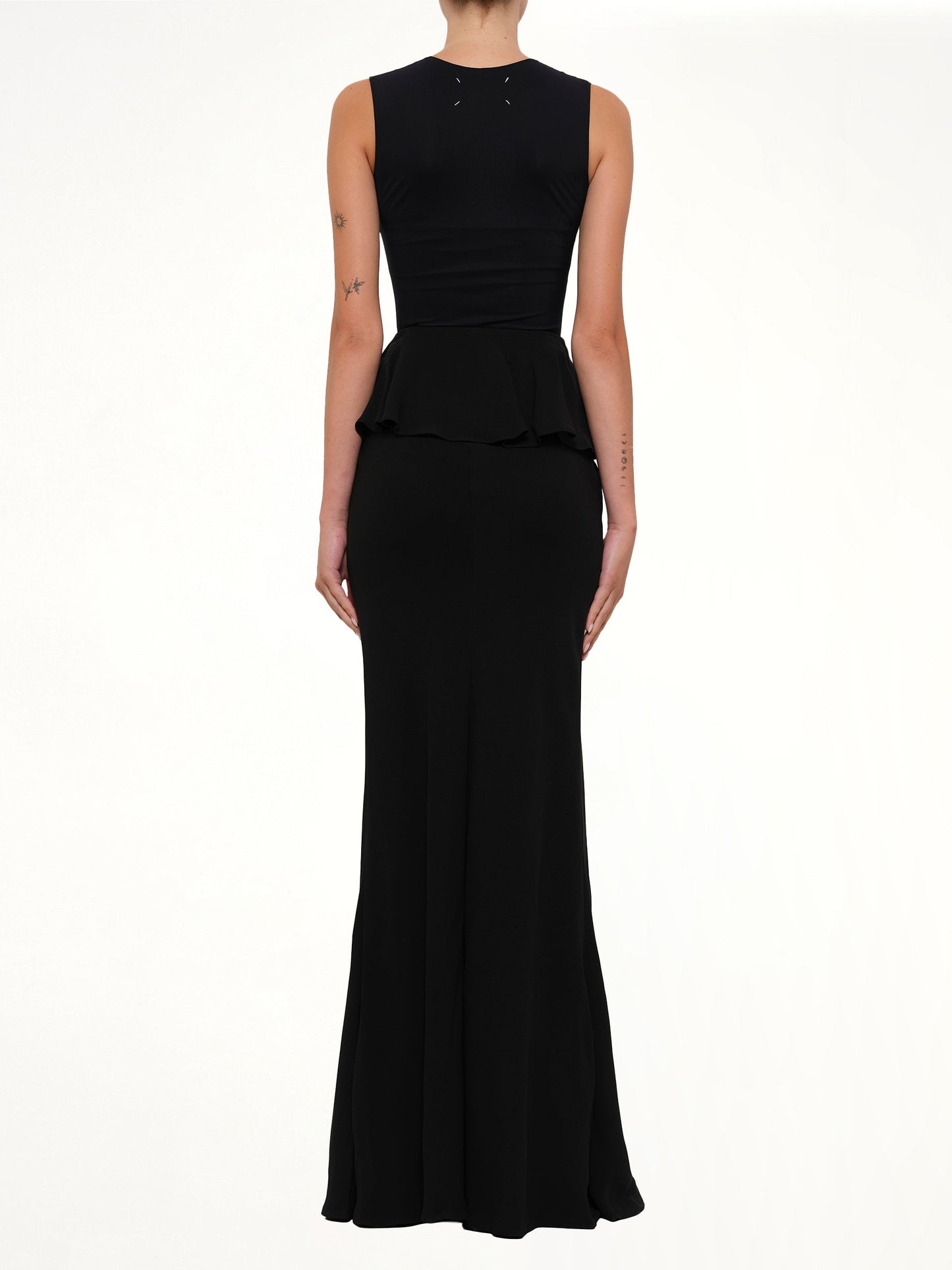 ALEXANDER MCQUEEN Long Drape Skirt (Black)