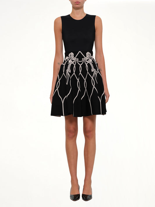 ALEXANDER MCQUEEN Amq Vlm Mini Skirt (Black)