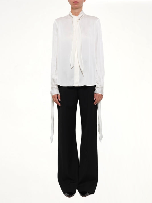 ALEXANDER MCQUEEN Fluid Satin Shirt (White)
