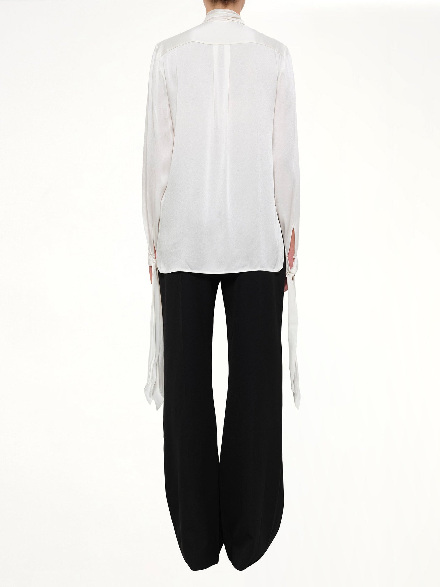 ALEXANDER MCQUEEN Fluid Satin Shirt (White)