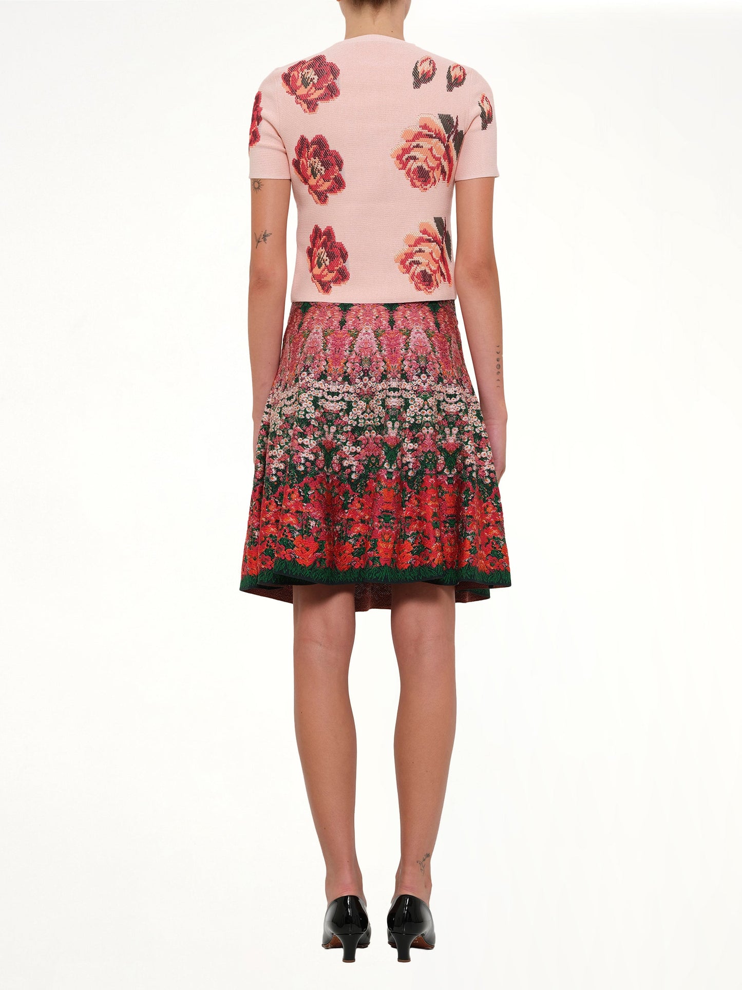ALEXANDER MCQUEEN Tapesty Rose Jacquard Top (Multicolour)