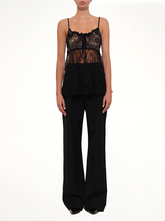 ALEXANDER MCQUEEN Lace Tie Camisole (Black)
