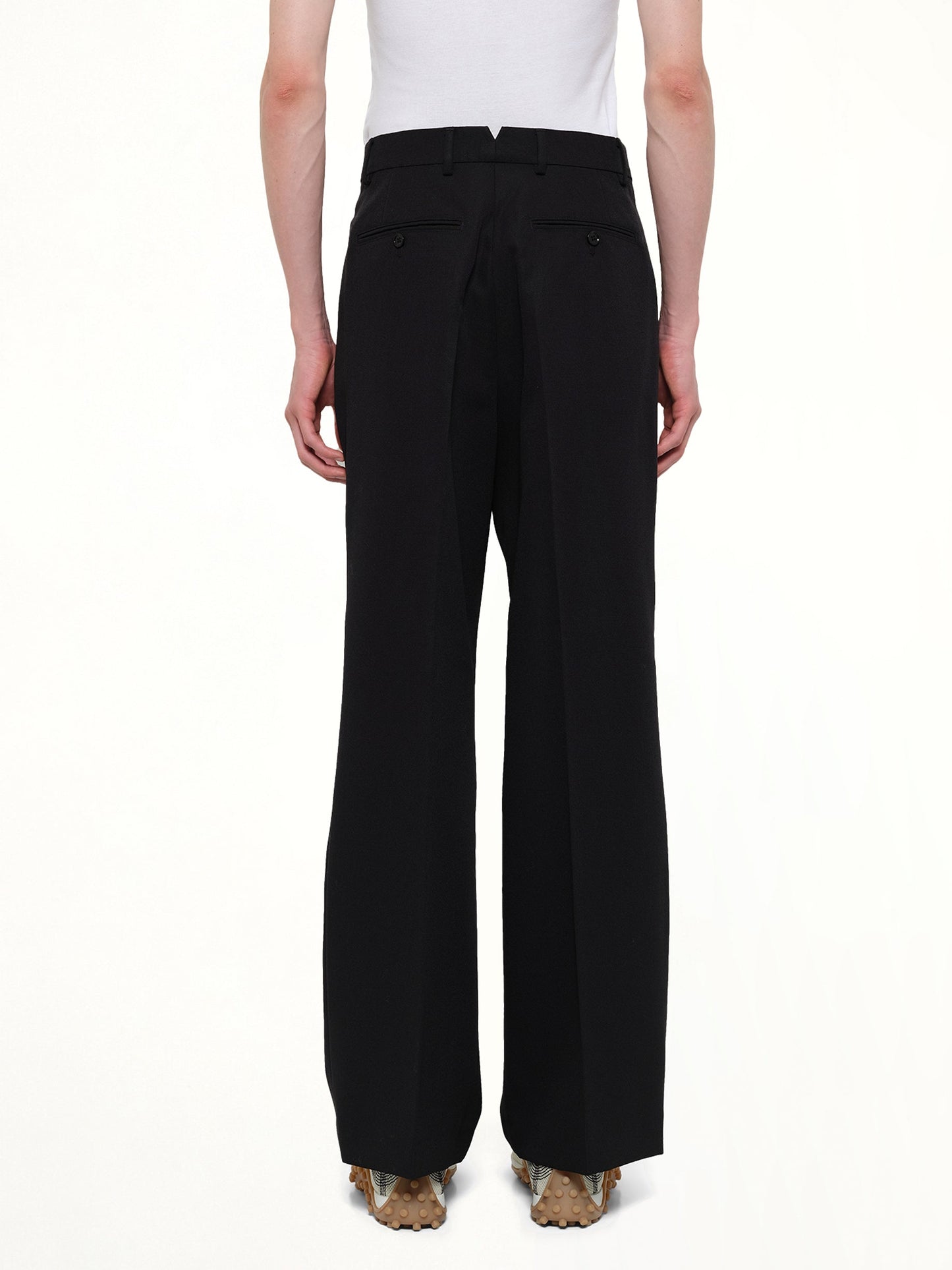 AMI PARIS Low Waist Wide Trouser (Black)