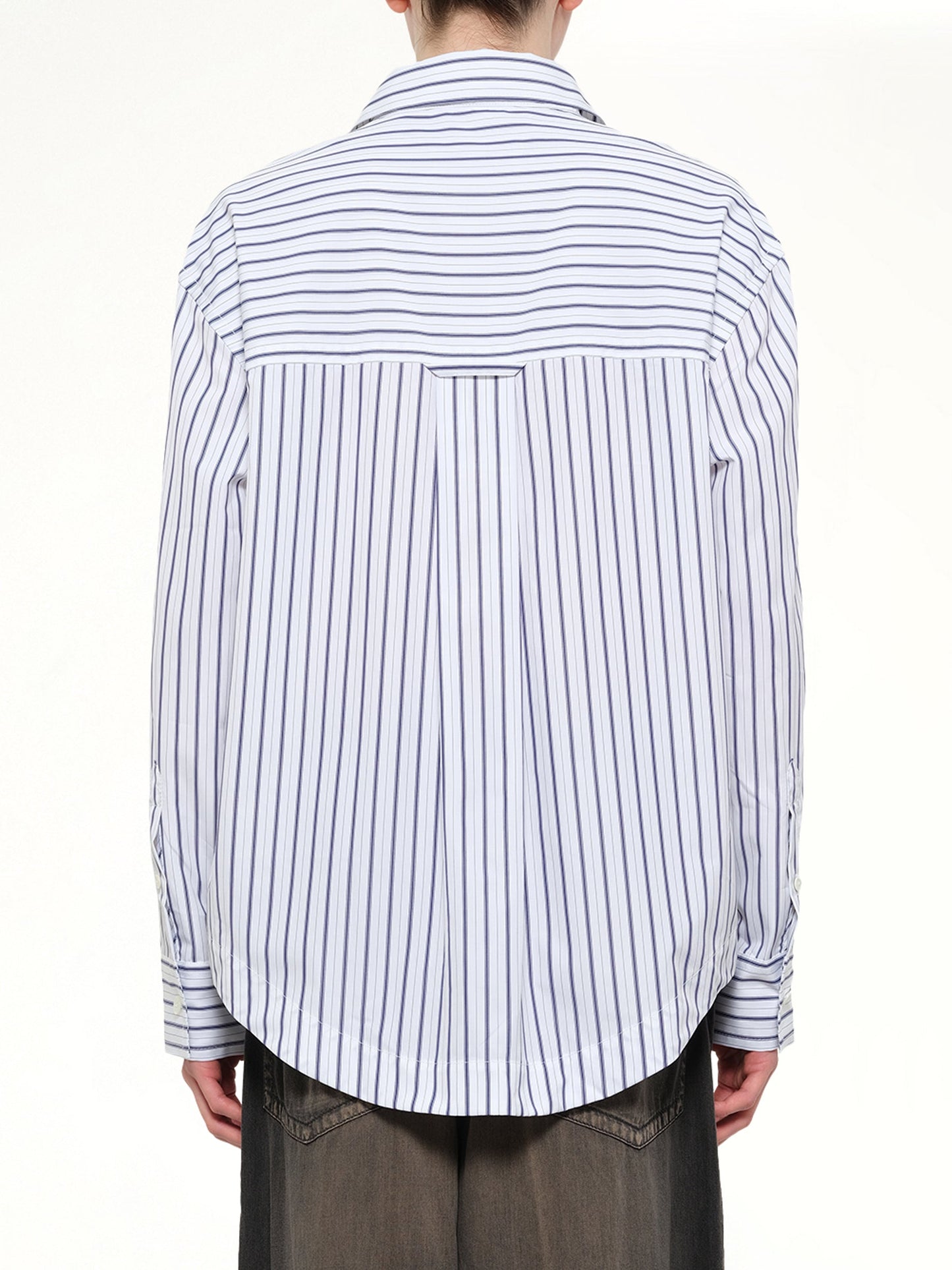 AMI PARIS Embossed ADC Stripe Shirt (White)