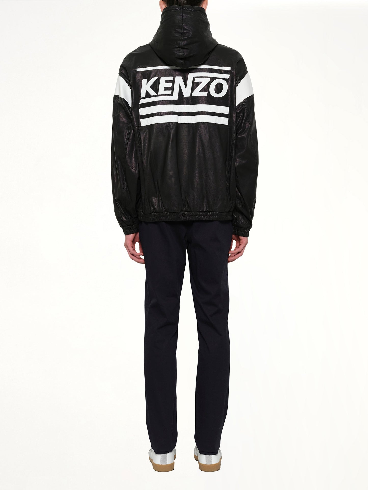 KENZO Hyper Logo Leather Jacket (Black)