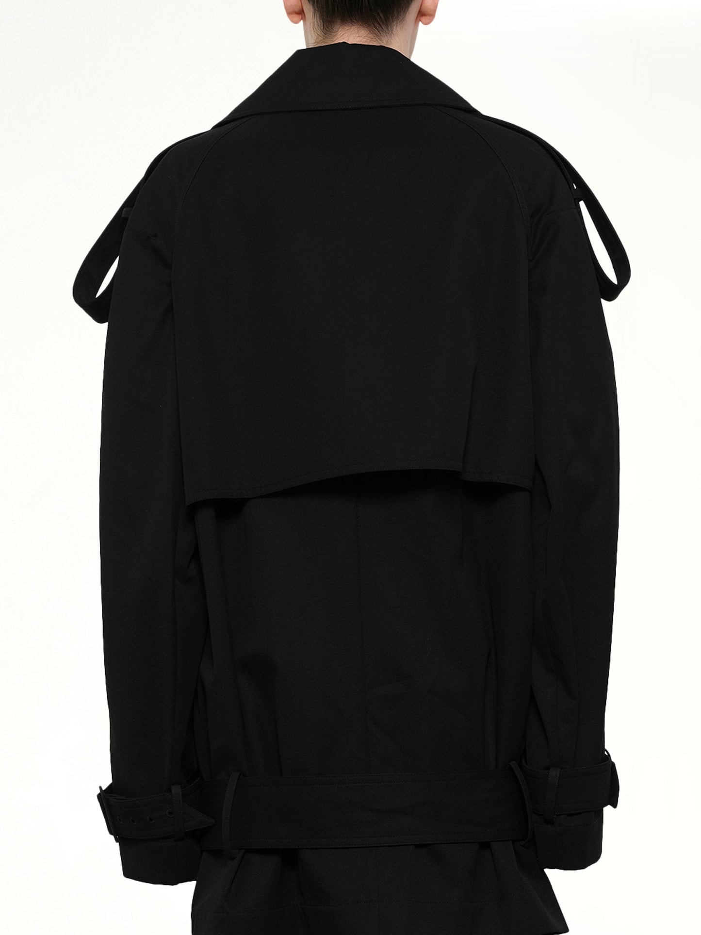 EGONLAB Unlined Technical Trench Coat (Black)